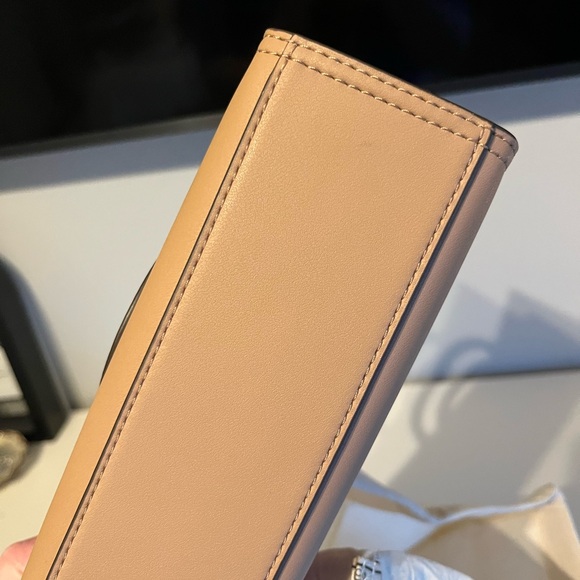 Tory Burch Tan Mini Bag with Structured Shape and Top Handle - Picture 8 of 9